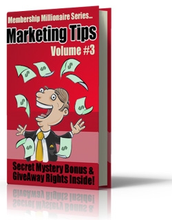 Membership Millionaire Series Marketing Tips Volume 3 Cover Membership Millionaire Series Marketing Tips Volume 3 Cover