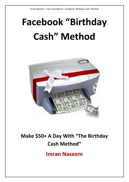 Birthdaycash Cover Birthdaycash Cover