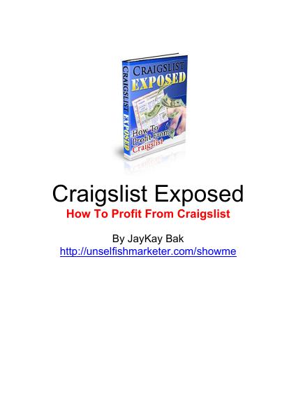 Craigslist Ebook Cover Craigslist Ebook Cover